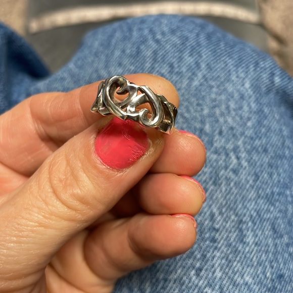 Tiffany and co Paloma Picasso triple heart Sterling ring - Picture 6 of 11